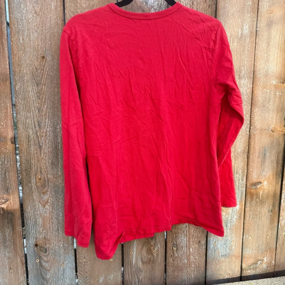 GAP Kids Red Logo Long Sleeve Tee Shirt Size 14-16 - Picture 6 of 7